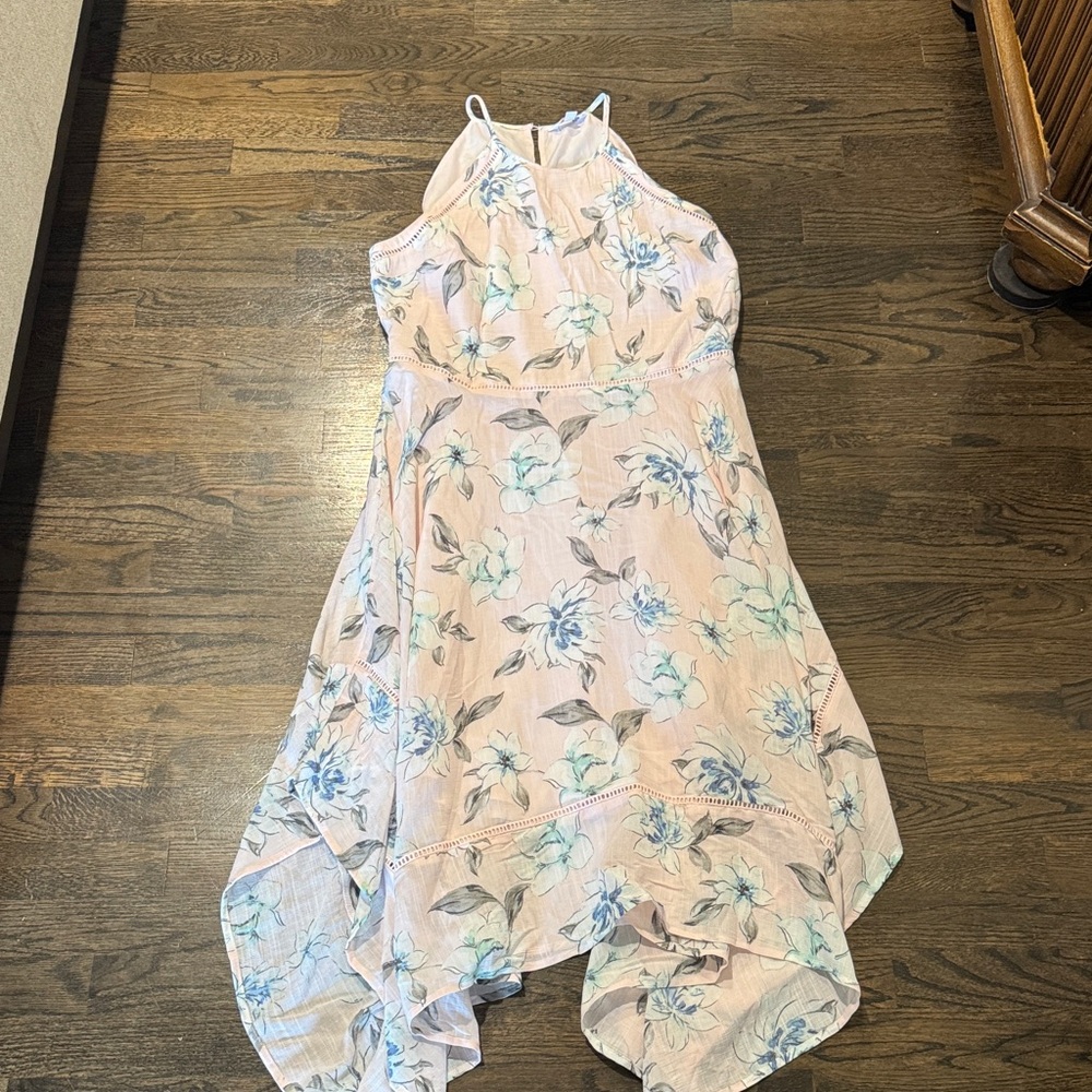 Candie's Pink and Blue Floral Maxi Dress